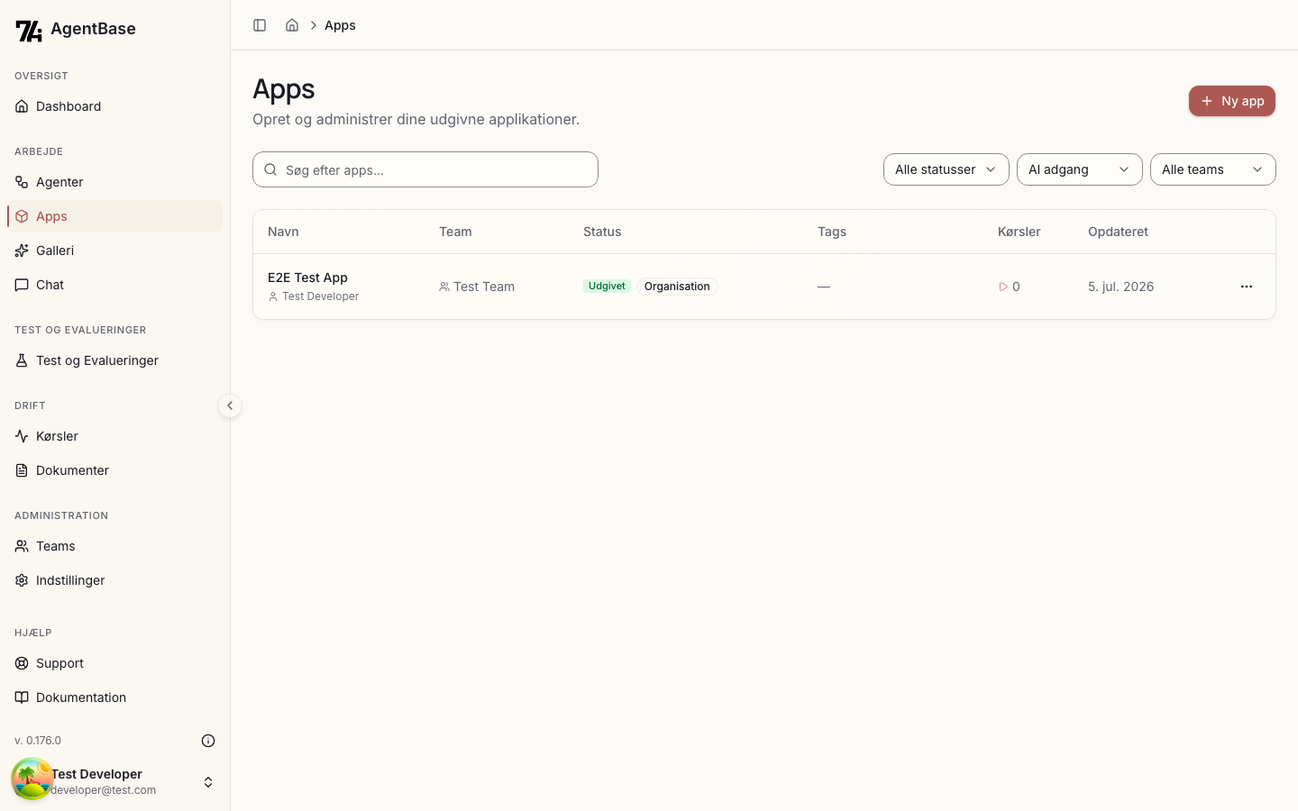 App indstillinger