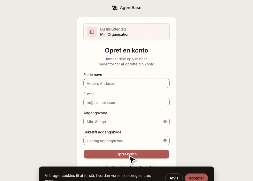 Registreringsside