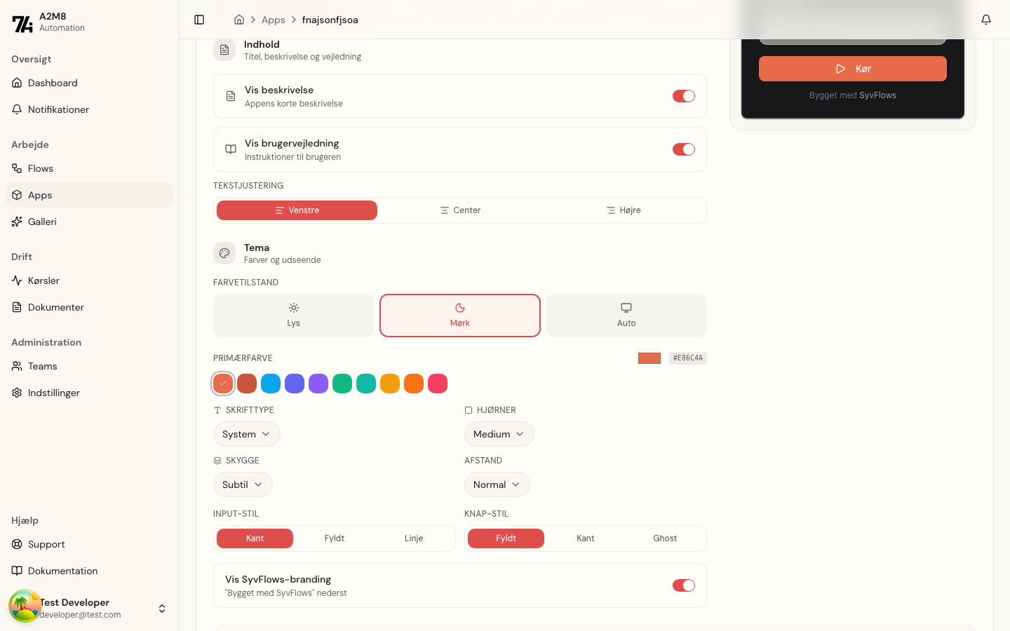 Forhåndsvisning mørk