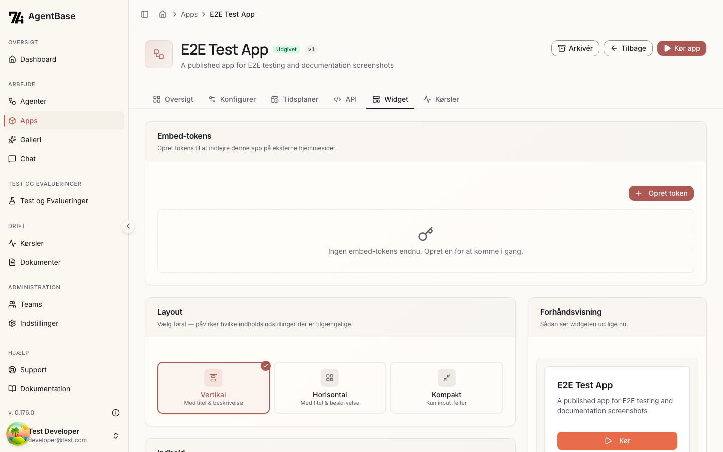 Embed sektionen