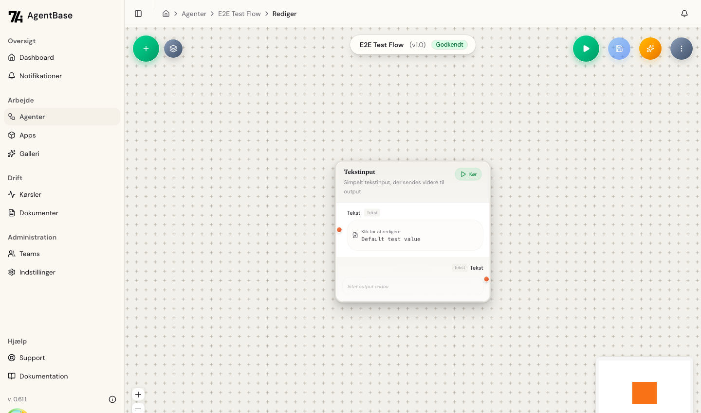Evalueringsknap i værktøjslinje