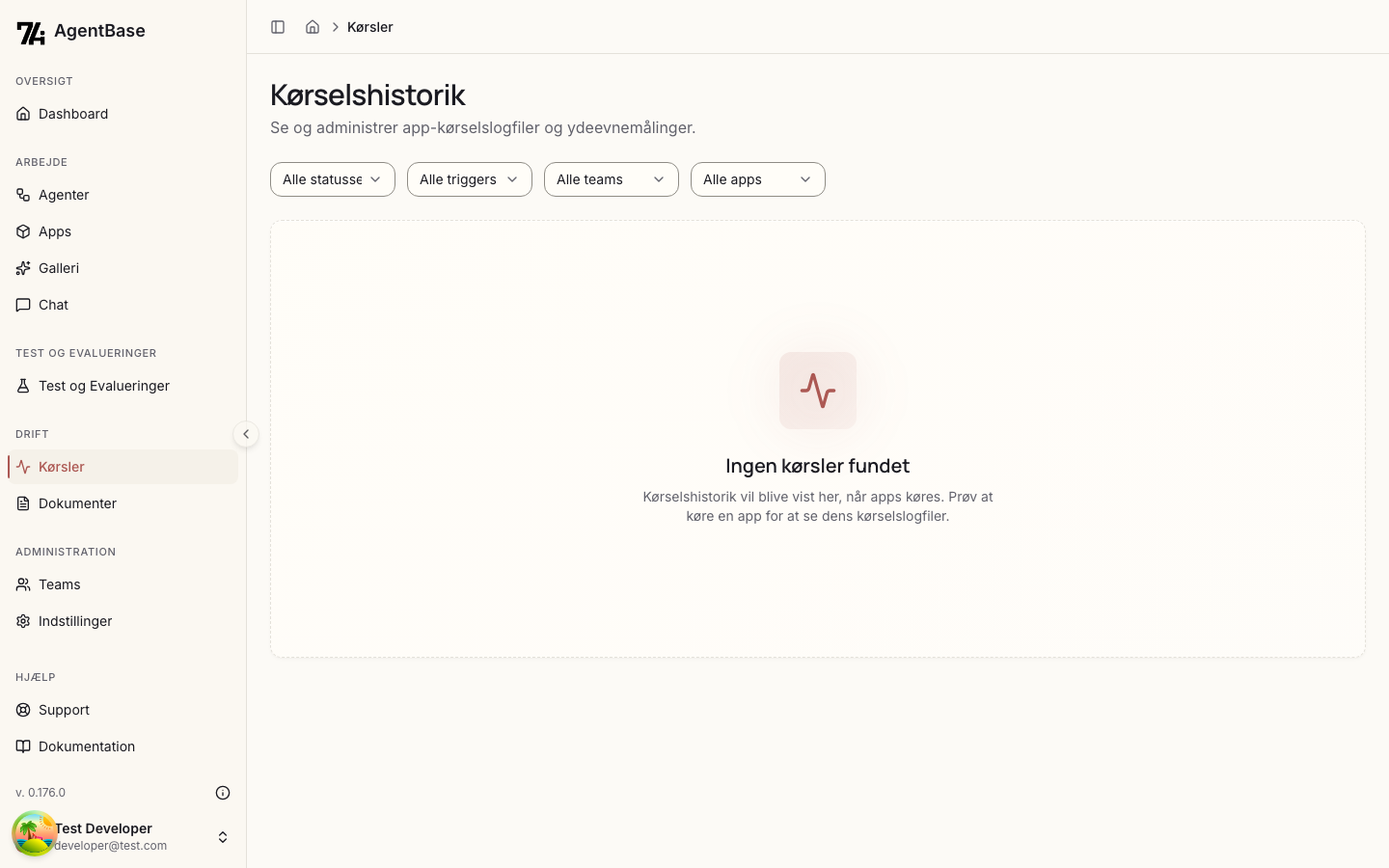Kørselshistorik for planlagte jobs