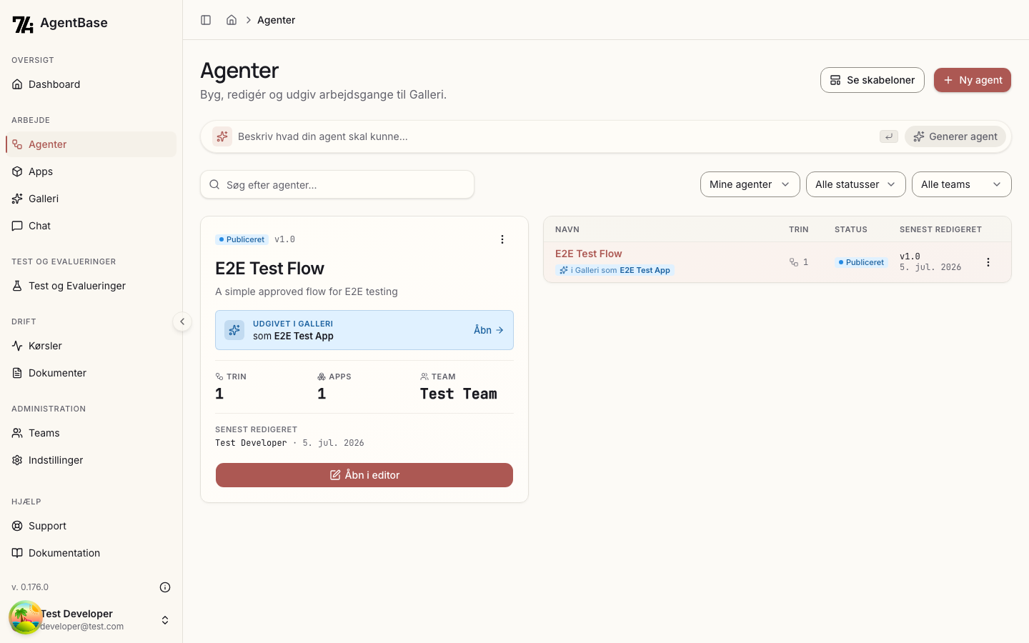 Agenter liste