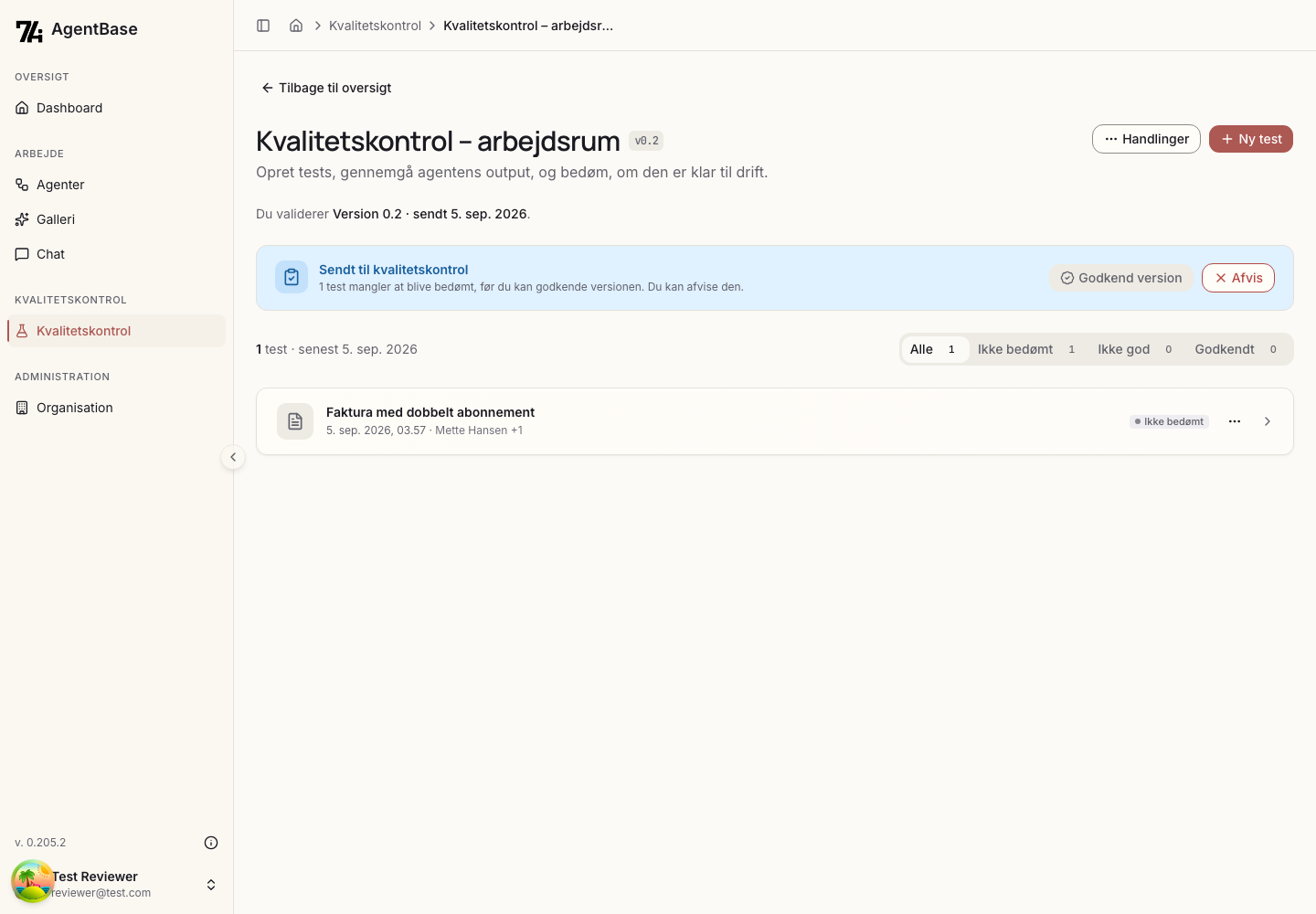 Kvalitetskontrol-arbejdsrummet